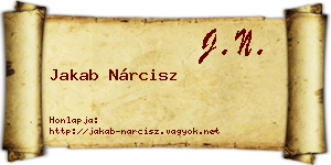 Jakab Nárcisz névjegykártya