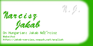 narcisz jakab business card